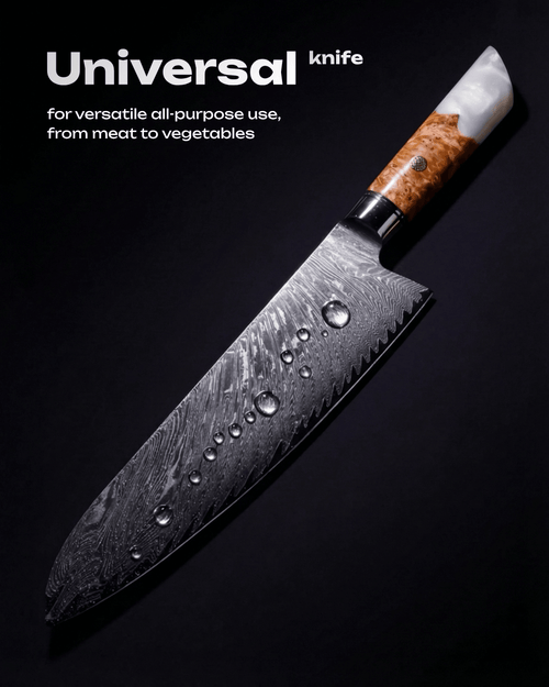 5-pc Japanese Knife Set, Damascus Steel, Tegami - Tegami