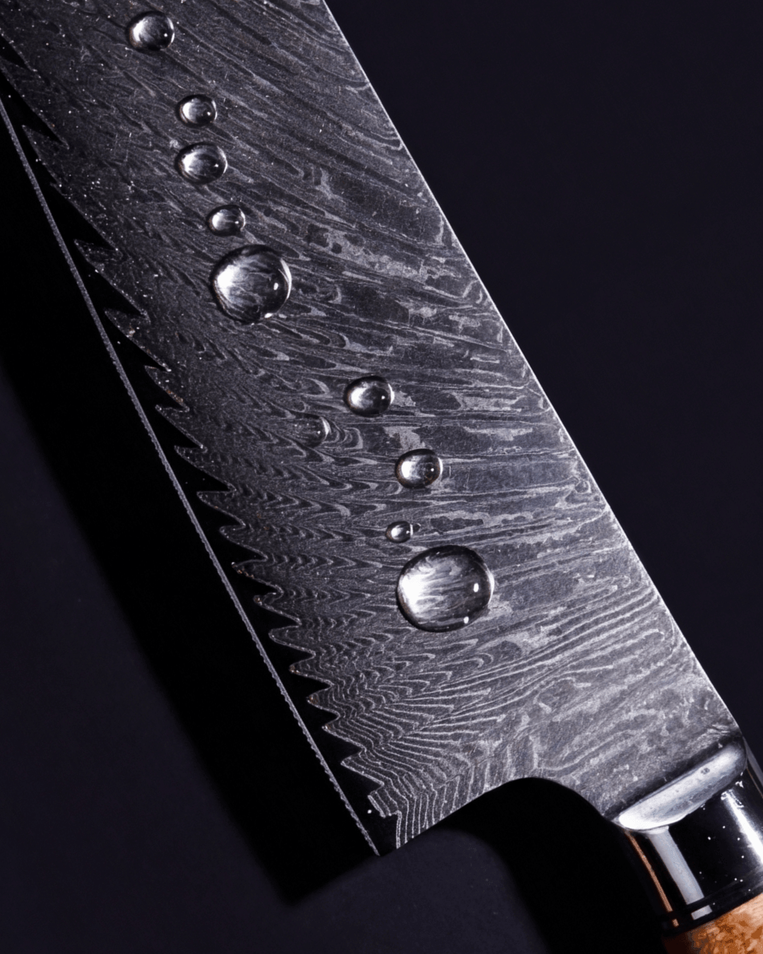 Universal Japanese Knife, Damascus Steel, 10", Tegami