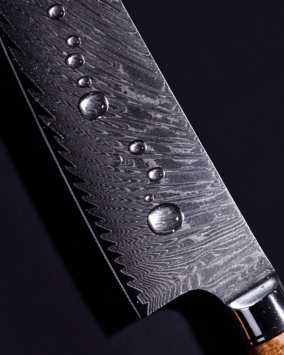 Chef's Japanese Knife, Damascus Steel, 10", Tegami