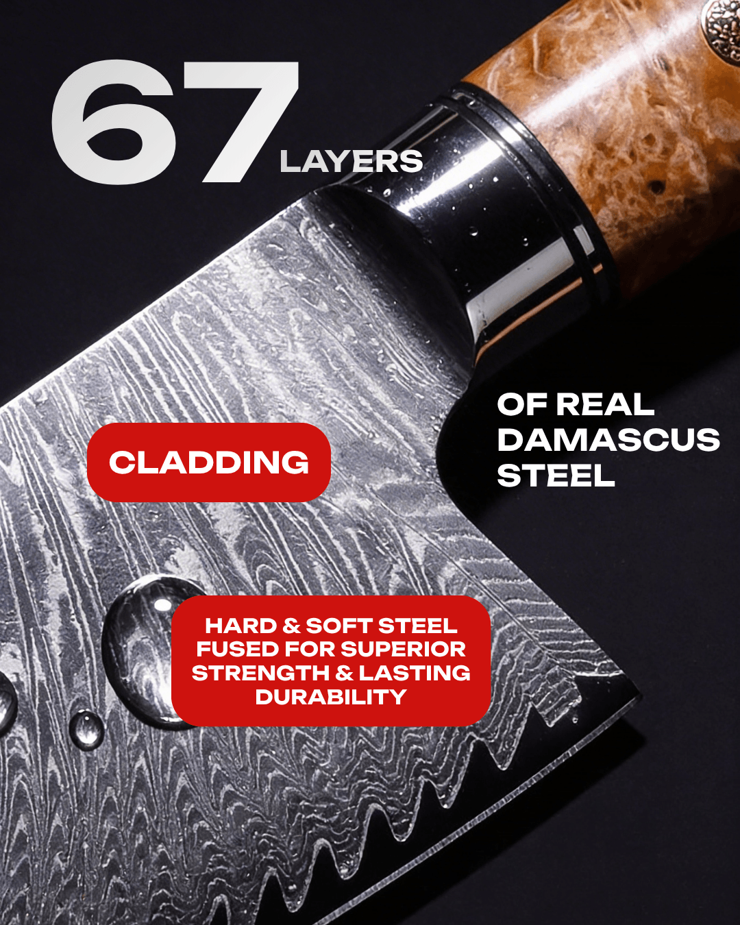 7-pc Japanese Knife Set, Damascus Steel, Tegami - Tegami