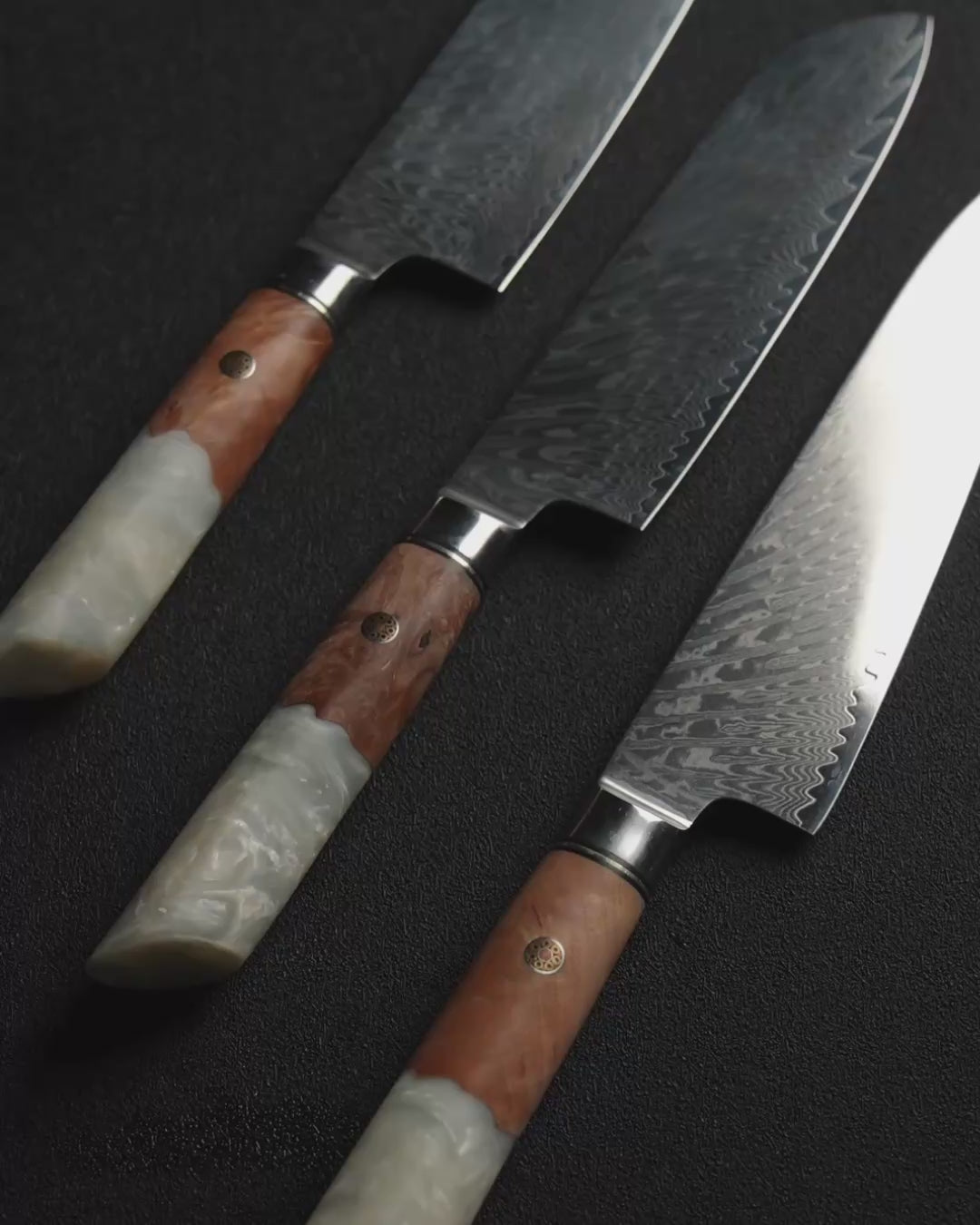 3-Piece Chef's Knife Set, Japanese VG-10 Steel + 67-Layer Damascus Steel, Sharp as a Scalpel | Tegami