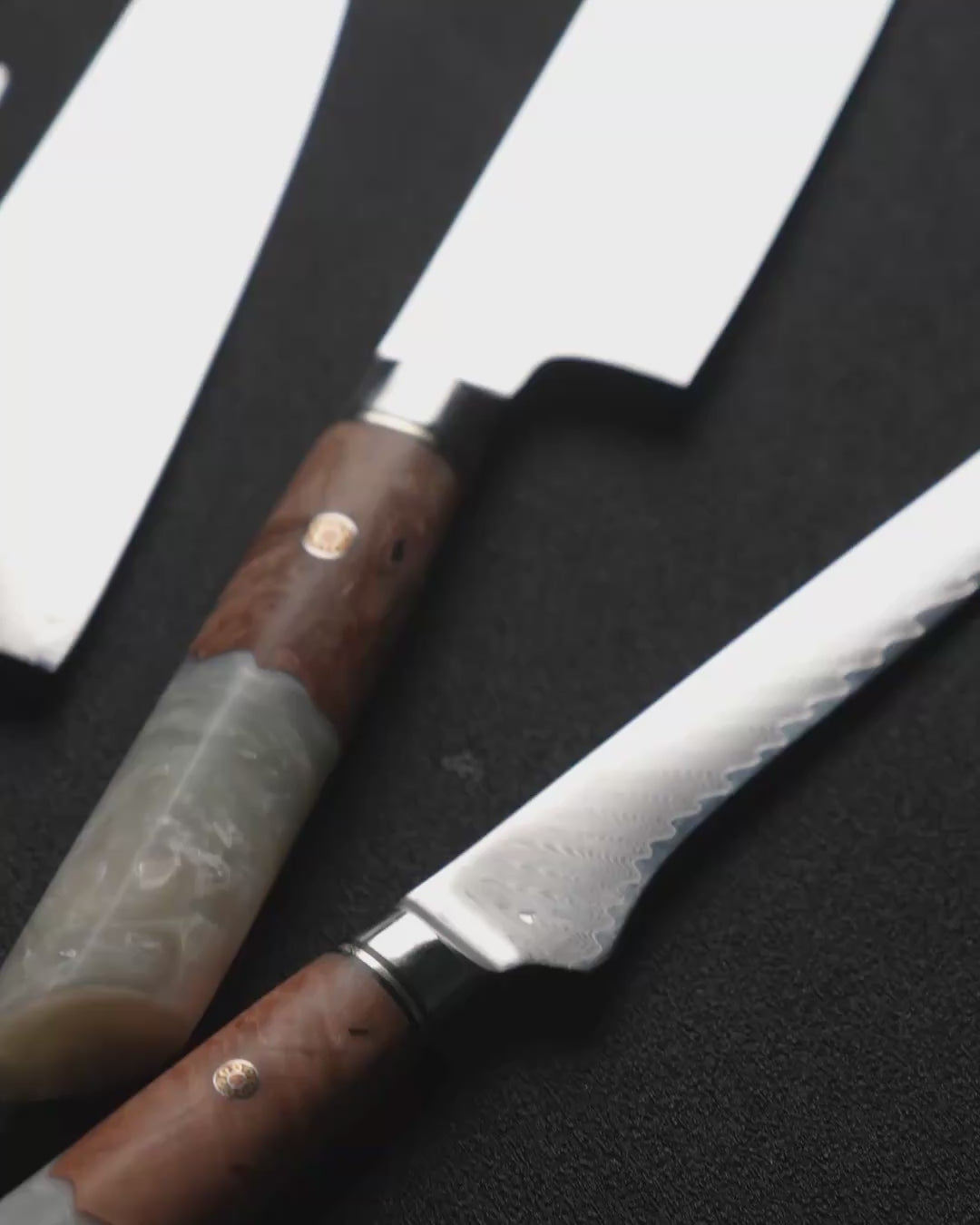 5-Piece Knife Set (Our Bestseller), Japanese VG-10 Steel + 67-Layer Damascus Steel, Sharp as a Scalpel | Tegami